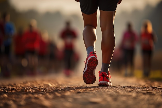 Atleta pronto a correre in pista