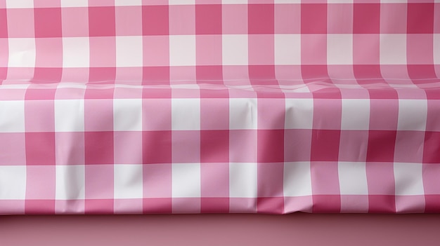 Atmosfera accogliente con sfondo rosa Gingham