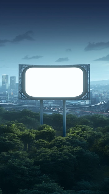 Attenzione grabbing digital billboard mockup per presentazioni pubblicitarie di impatto per i social media
