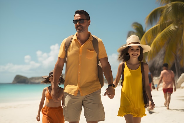 Attività per le vacanze al mare in famiglia IA generativa