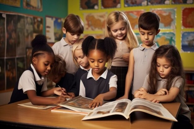 Attività scolastiche dei bambini, tra cui apprendimento, lettura, sport, ritorno a scuola, bicicletta