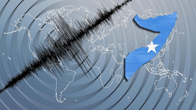 Attività sismica terremoto Mappa della Somalia Scala Richter