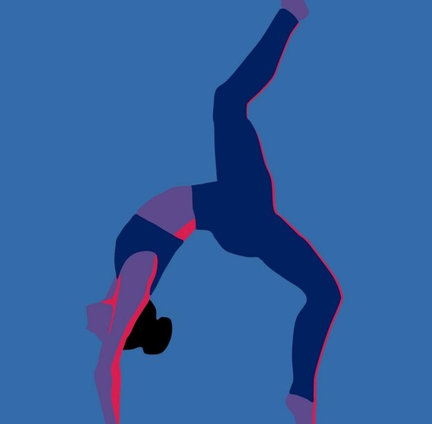 Attività yoga meditazione salute donna illustrazione sfondo cartone animato