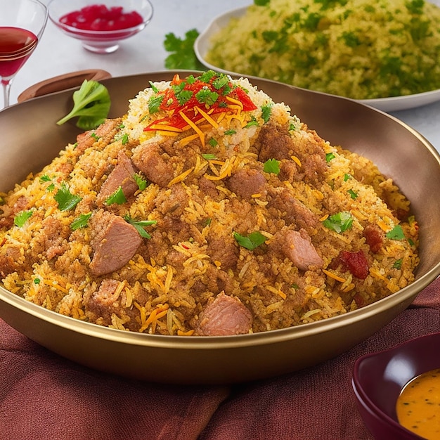 Attraente Un piatto di Kachchi Biryani