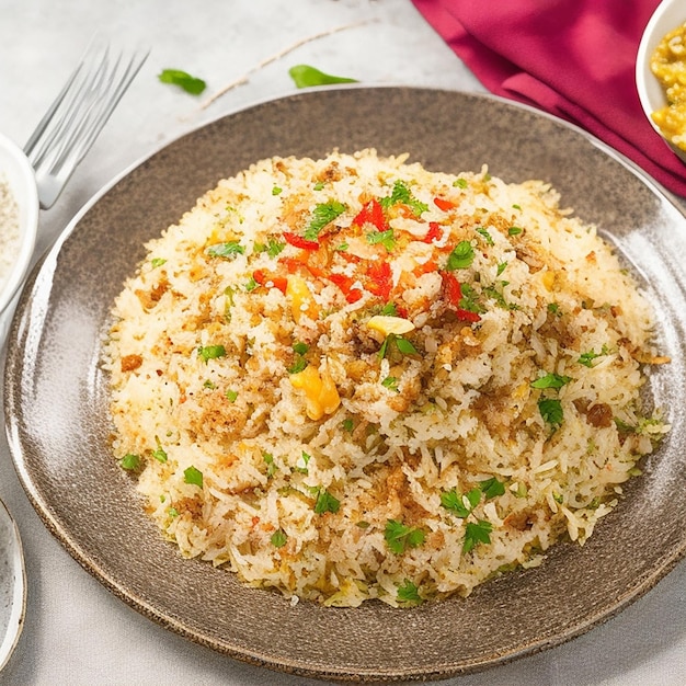 Attraente Un piatto di Kachchi Biryani