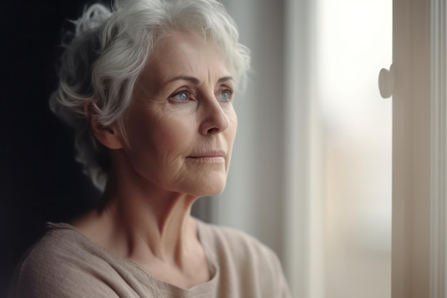 Attraverso la finestra svela la tristezza e le preoccupazioni di una donna anziana, la depressione e la solitudine