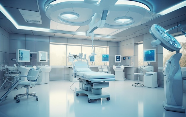 Attrezzature moderne in sala operatoria Dispositivi medici per neurochirurgia Ai generativa