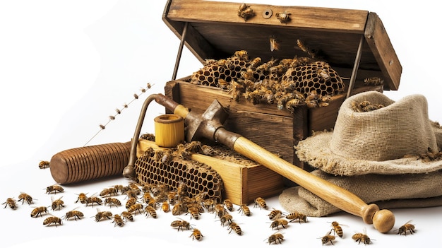 Attrezzature per l'apicoltura e api alveare di legno fumatore di nidi e attrezzature di protezione apicoltura essenziale