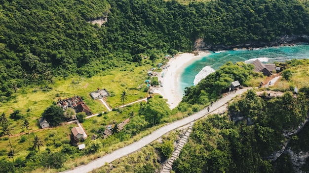 Atuh Beach Nusa Penida Paesaggio Vista drone