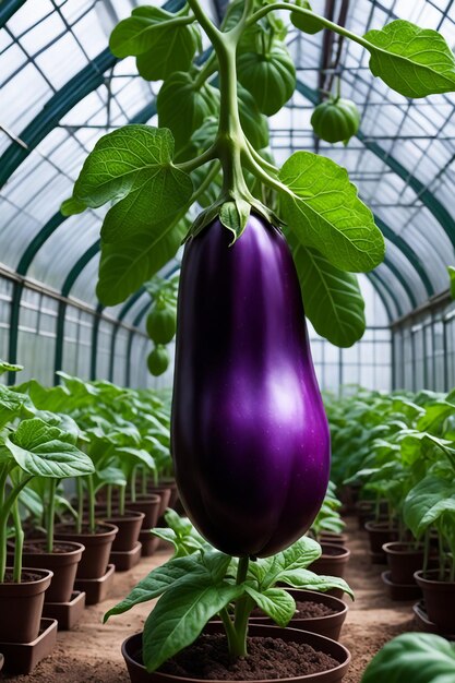 Aubergine su carta a sfondo bianco