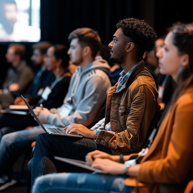 Audienza diversificata all'evento di presentazione professionale