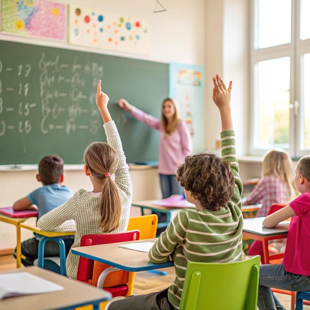 Aula di classe online per l'istruzione Le cose degli studenti