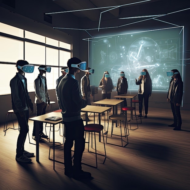 Aula di realtà virtuale per studenti