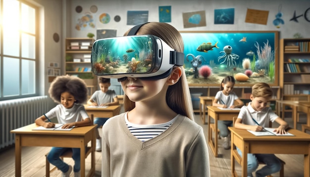 Aula sotto il mare un'avventura di apprendimento VR
