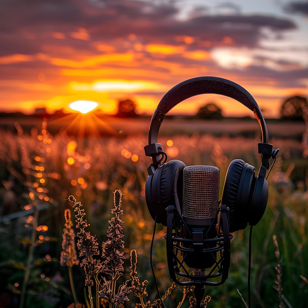 Aura audio che cattura le emozioni del tramonto