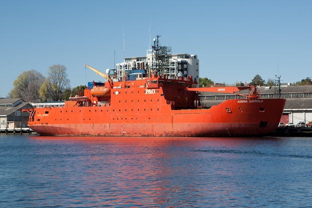 Aurora Australis attraccata a Hobart, in Tasmania