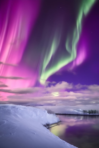 aurora boreale Esplora la bellezza dell'aurora boreale e dei paesaggi maestosi nella nostra foto del cielo notturno