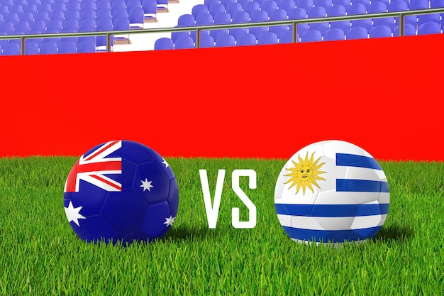 Australia contro Uruguay allo stadio