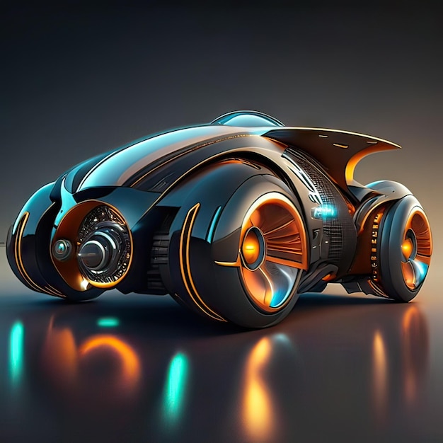 Auto con un concetto di design super futuristico Generative AI