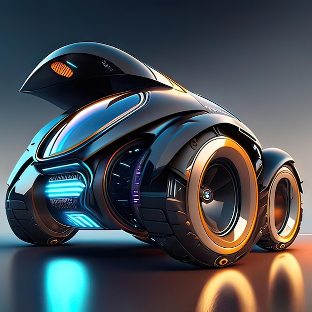 Auto con un concetto di design super futuristico Generative AI
