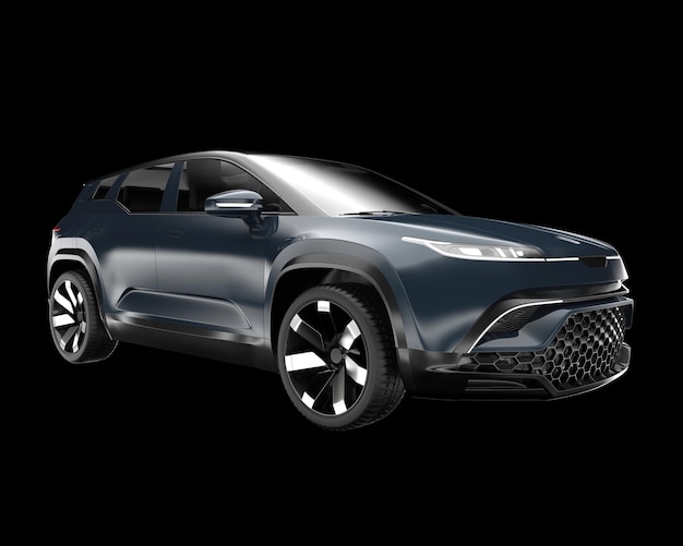 Auto moderna isolata sullo sfondo illustrazione di rendering 3D