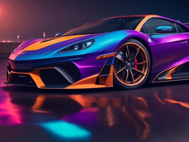 auto sportiva di lusso futuristica