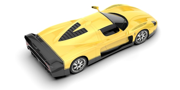 Auto sportiva isolata su sfondo 3d rendering illustrazione