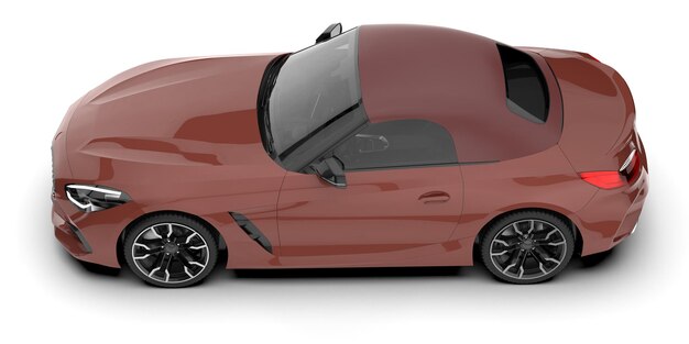 Auto sportiva isolata su sfondo 3d rendering illustrazione