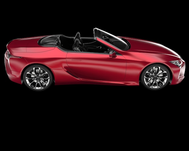 Auto sportiva isolata su sfondo 3d rendering illustrazione