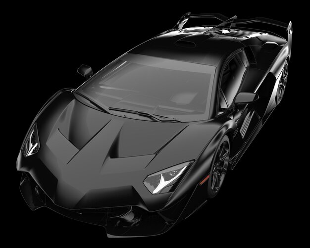 Auto sportiva isolata su sfondo 3d rendering illustrazione