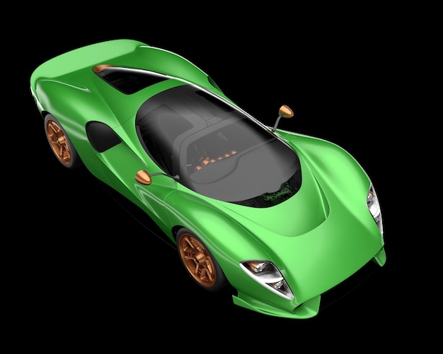 Auto sportiva isolata su sfondo 3d rendering illustrazione