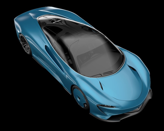 Auto sportiva isolata su sfondo 3d rendering illustrazione