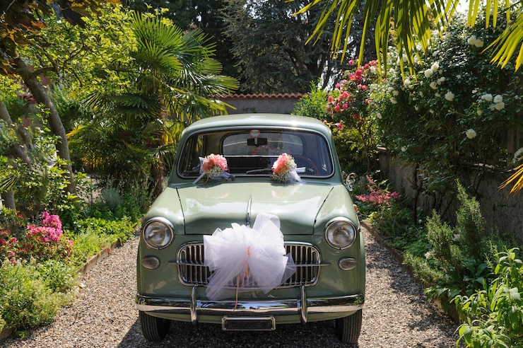 Foto auto storica per matrimonio
