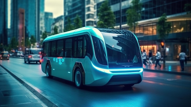 Autobus elettrico autonomo a guida autonoma