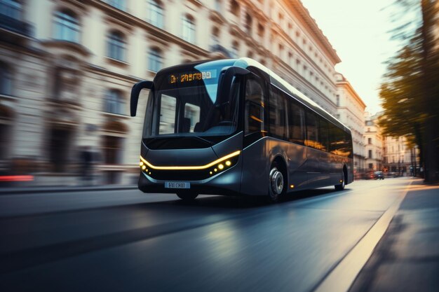 Autobus elettrico in città Trasporto pubblico ecologico