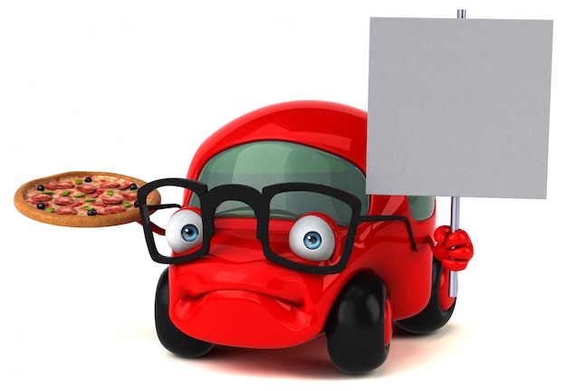 Automobile divertente - illustrazione 3D