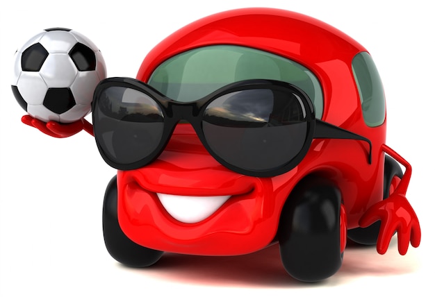 Automobile divertente - illustrazione 3D