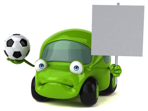Automobile divertente - illustrazione 3D