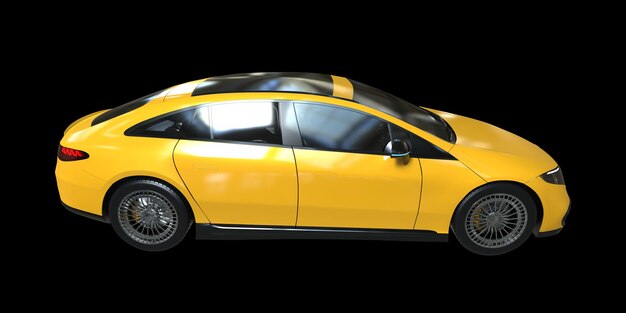 Automobile moderna isolata sull'illustrazione del rendering 3d dello sfondo