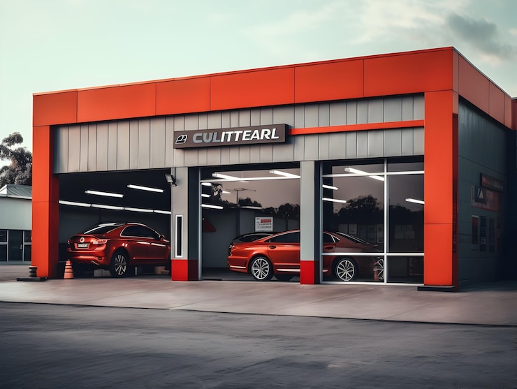 Photo automobile repair shop auto vehicle service center car service and maintenance diagnostics center
