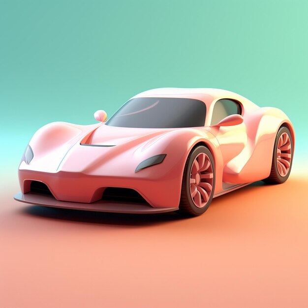 Automobile sportiva del fumetto 3d