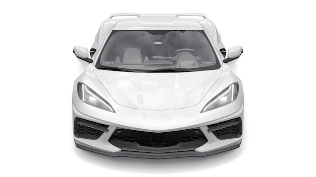 Automobile sportiva eccellente su un fondo bianco. illustrazione 3D.