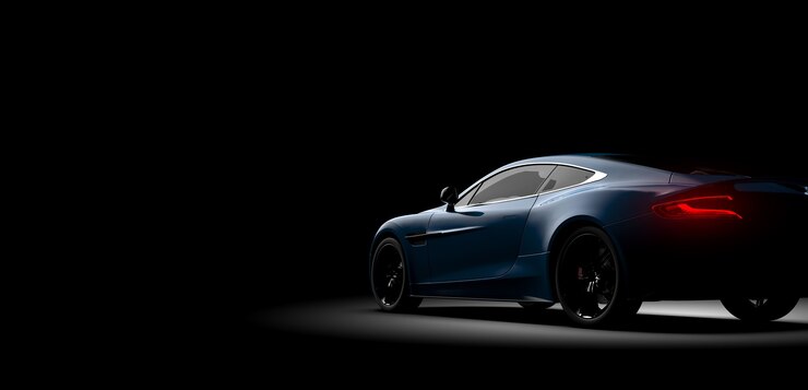 automobile sportiva generica rossa sul nero