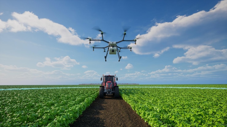 Autonomous agriculture vehicle and drone self driving 5G techno