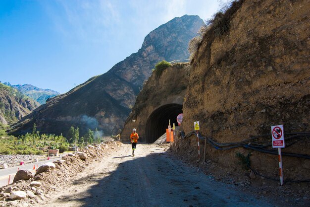 Autostrada costruzione di strade Cerro de Pasco montagne andine Perù paesaggio