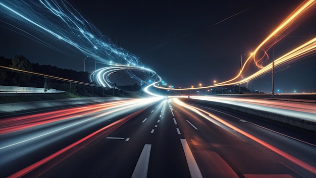 Autostrada di notte Foto con esposizione lunga di Nicolas Froment Vincitore del concorso Shutterstock