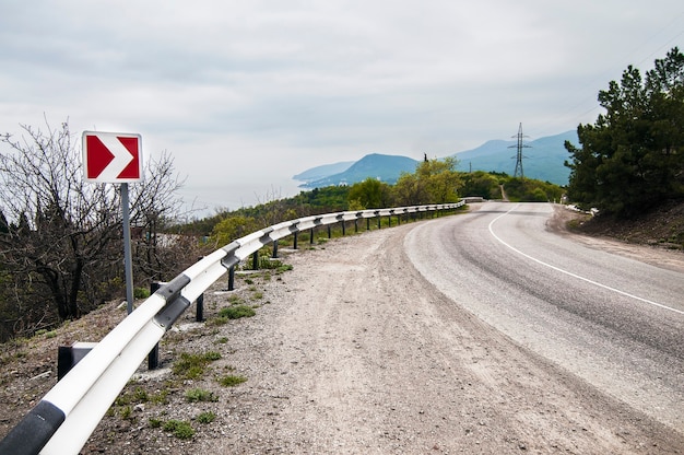 Autostrada vicino alla costa