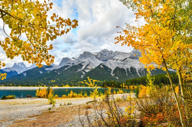 Autumn Landscape Spray Lakes, Canmore Alberta, Canada