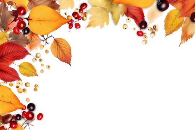 Autumn Leaves Welcome Banner di vendita di benvenuto autunnale e idea di poster Copyspace Generative Ai