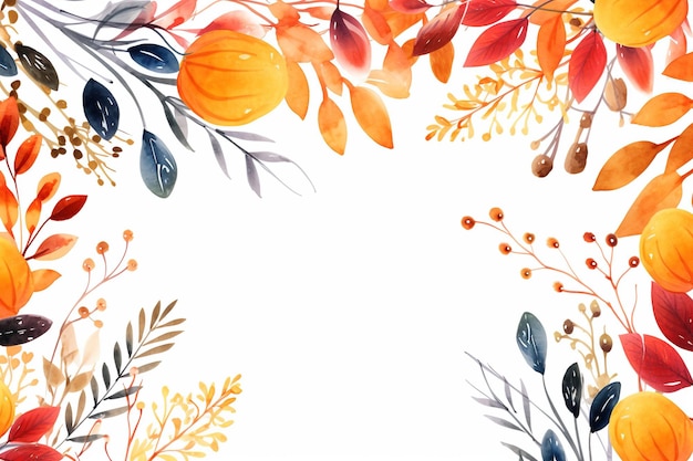 Autumn Leaves Welcome Banner di vendita di benvenuto autunnale e idea di poster Copyspace Generative Ai